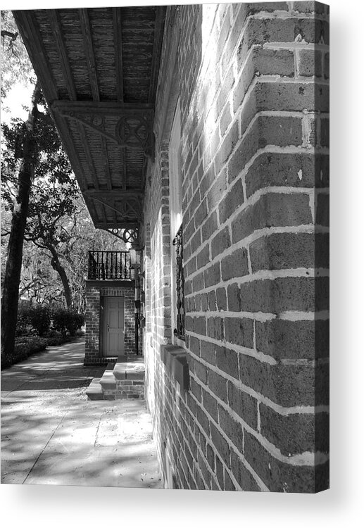 Black And White Acrylic Print featuring the photograph Turning a Savannah Corner by Vincent Green