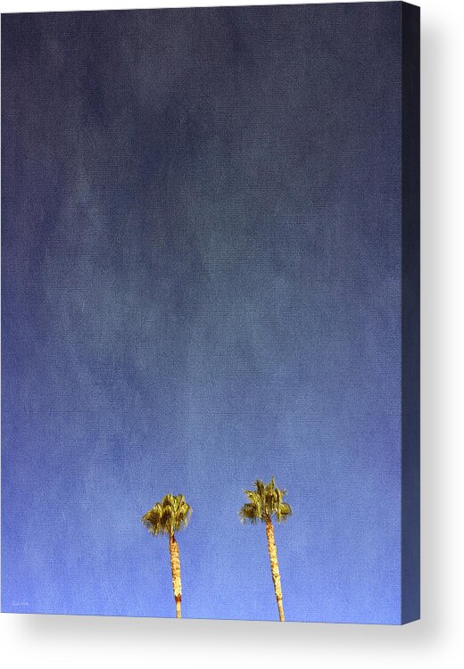Palm Trees Acrylic Print featuring the photograph Two Palm Trees- Art by Linda Woods by Linda Woods