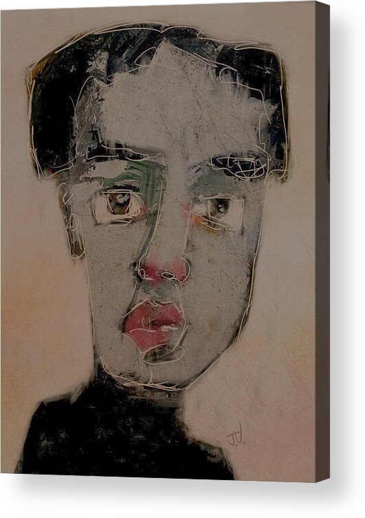 Portrait Acrylic Print featuring the painting Untitled Portrait 05Mar2016 by Jim Vance