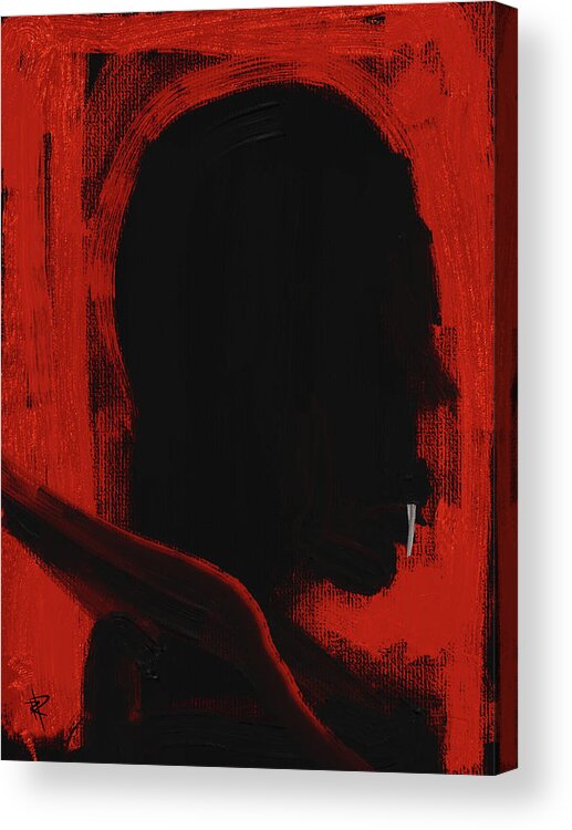 Dracula Acrylic Print featuring the mixed media Vampire by Russell Pierce