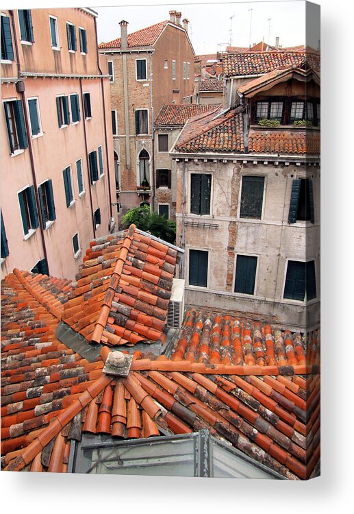 Venice Acrylic Print featuring the painting Venice Roof Tiles by Lisa Boyd