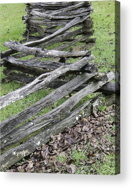 Cades Cove Acrylic Print featuring the photograph Vintage Custom Fencing by Phil Perkins