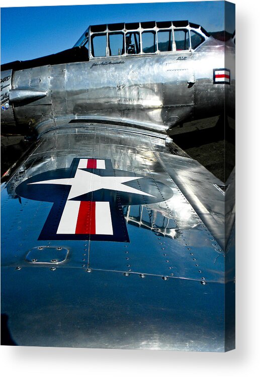 War Plane Acrylic Print featuring the photograph Vintage Warrior by Neil Pankler