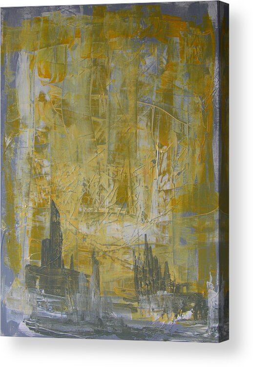 Abstract Painting Acrylic Print featuring the painting W27 - christine II by KUNST MIT HERZ Art with heart