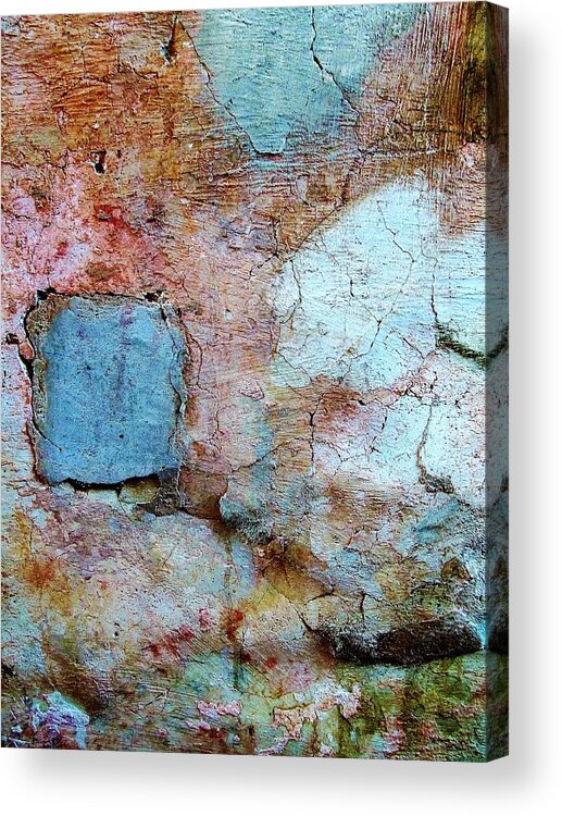 Texture Acrylic Print featuring the photograph Wall Abstract 138 by Maria Huntley