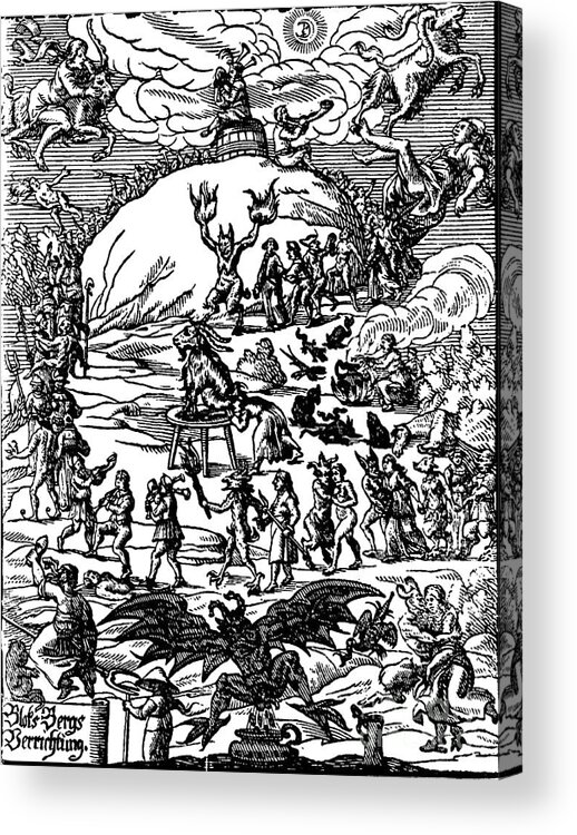 History Acrylic Print featuring the photograph Walpurgis Night, 1668 by Science Source