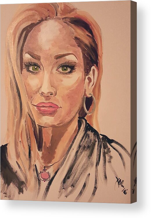 Self Portrait Acrylic Print featuring the painting Weaselwise by Alexandria Weaselwise Busen