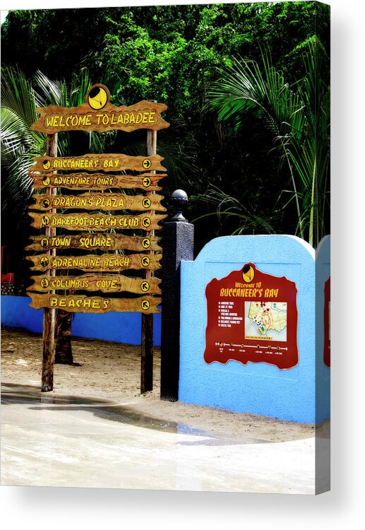 Island Acrylic Print featuring the photograph Welcome to Labadee by Shelley Neff
