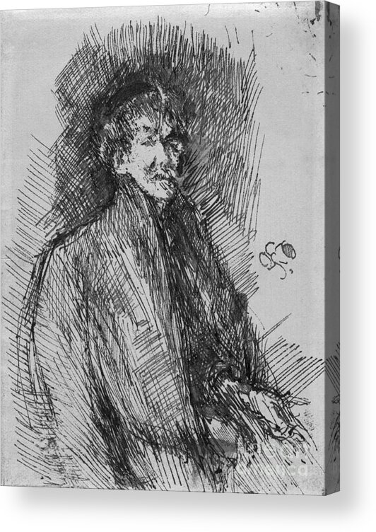 1899 Acrylic Print featuring the drawing Whistler, Self-portrait. by Granger