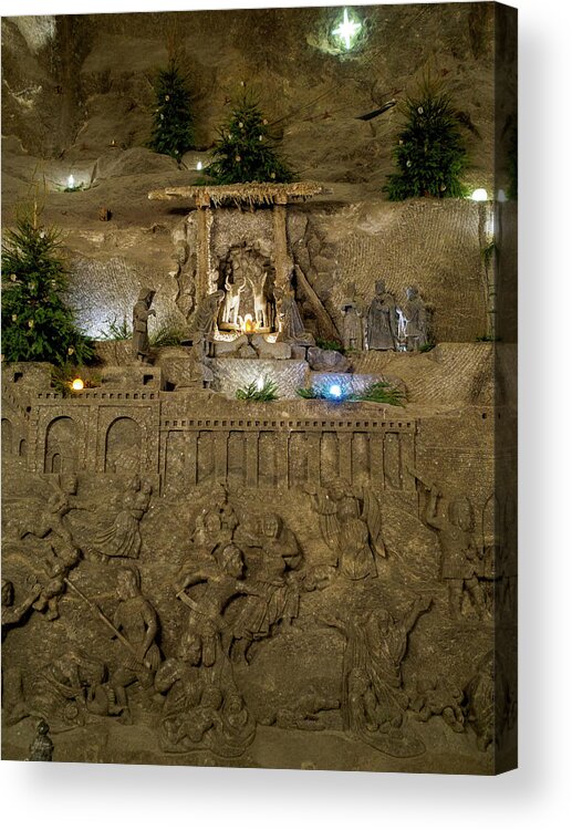 Digging Acrylic Print featuring the photograph Wieliczka Salt Mines by Mark Llewellyn
