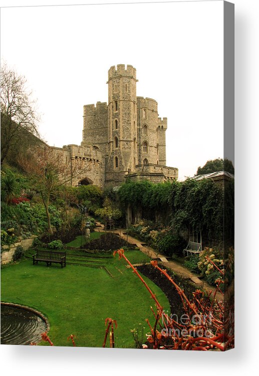 windsor Castle Acrylic Print featuring the photograph Windsor Castle in Winter by Amanda Barcon