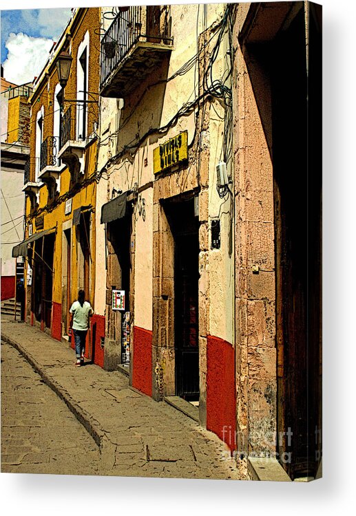 Darian Day Acrylic Print featuring the photograph Woman on the Street by Mexicolors Art Photography