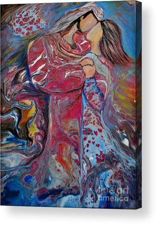 Love Acrylic Print featuring the painting Wrapped In Your Love by Deborah Nell