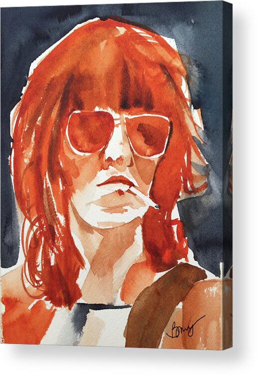 Celebrity Acrylic Print featuring the painting Young Keith in Rust by Bonny Butler