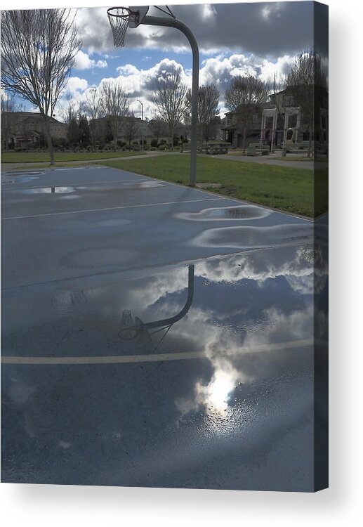 Landscape Acrylic Print featuring the photograph Basketball Court Reflections #1 by Richard Thomas