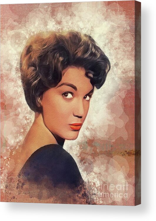 Connie Acrylic Print featuring the painting Connie Francis, Music Legend #1 by Esoterica Art Agency