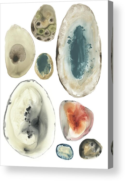 Abstract Acrylic Print featuring the painting Geode Collection II #1 by June Erica Vess