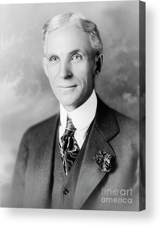 Historical Acrylic Print featuring the photograph Henry Ford #1 by Library Of Congress/science Photo Library