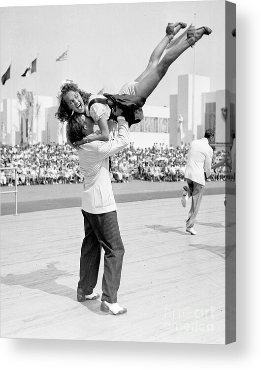 Contest Acrylic Print featuring the photograph Hepcats James Brennan And Tessie Fekan #1 by New York Daily News Archive