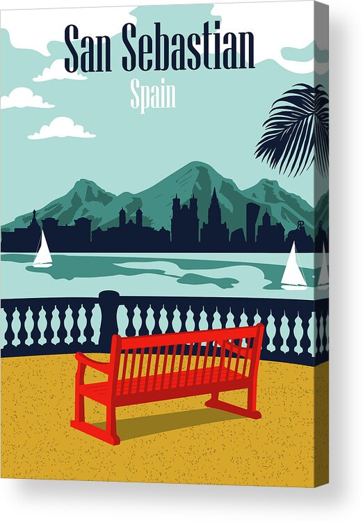 San Sebastian Acrylic Print featuring the digital art San Sebastian #1 by Long Shot