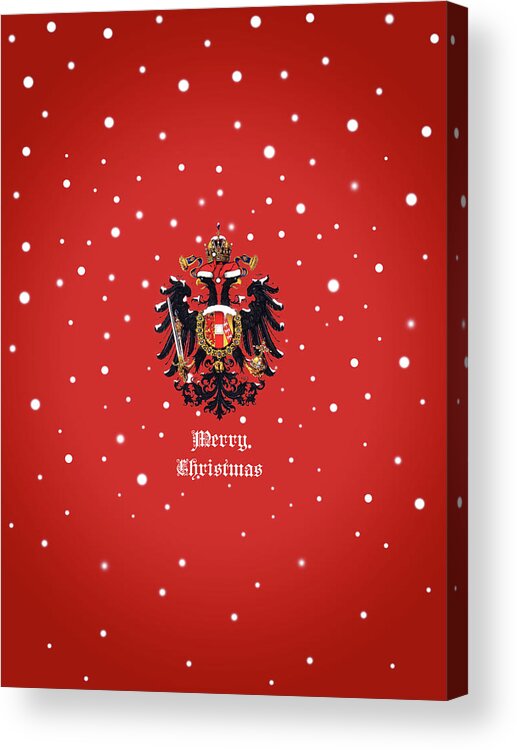 Christmas Acrylic Print featuring the digital art Christmas Habsburg Doppeladler by Helga Novelli