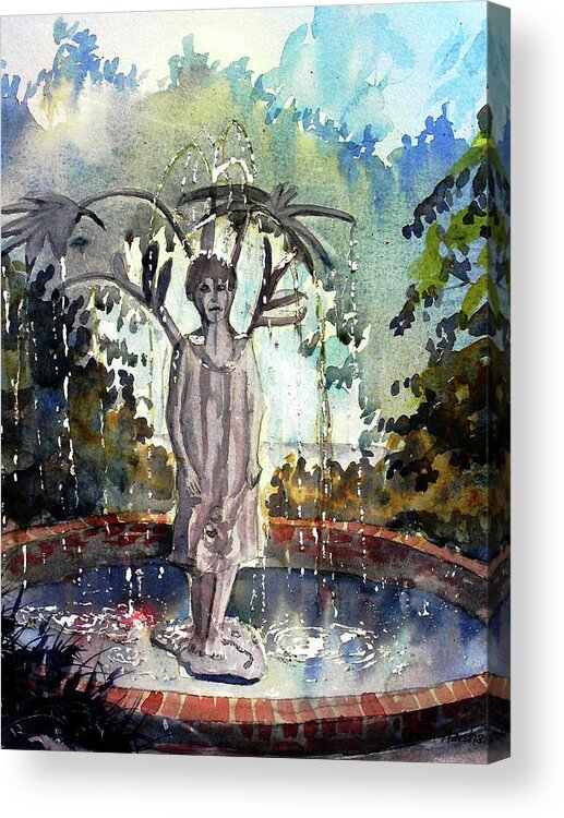 Glenn Marshall Artist Acrylic Print featuring the painting Why Does it always Rain on Me #1 by Glenn Marshall