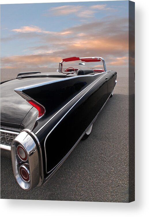 Cadillac Acrylic Print featuring the photograph 1960 Cadillac Eldorado Biarritz Tail Fin by Gill Billington