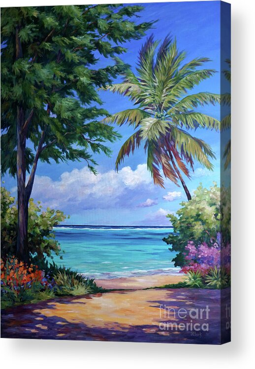 Art Acrylic Print featuring the painting Secret Beach #2 by John Clark