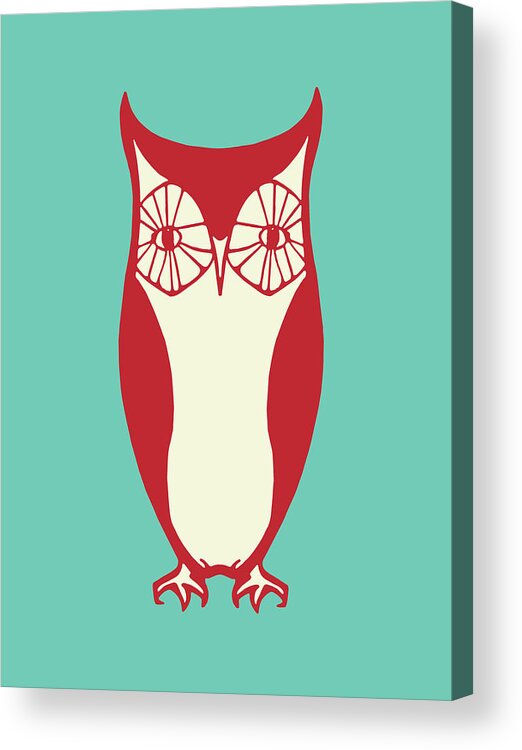 Animal Acrylic Print featuring the drawing Owl #39 by CSA Images