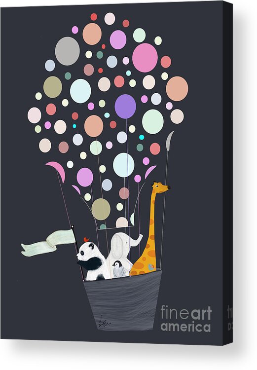 Childrens Acrylic Print featuring the painting A Colorful Adventure by Bri Buckley
