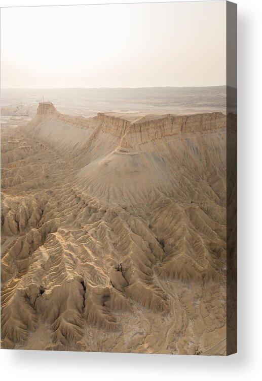 Desert Acrylic Print featuring the photograph A Mountain\'s Roots by Ori Feldman