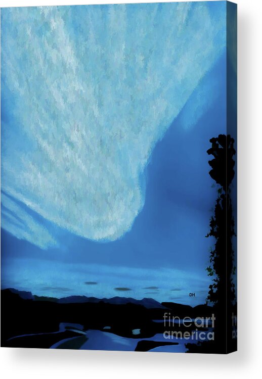 Sunset Acrylic Print featuring the drawing Alaska Sky by D Hackett