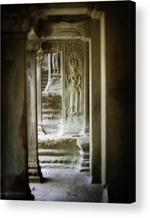 Arch Acrylic Print featuring the photograph Angkor Wat by Huy Lam / Design Pics