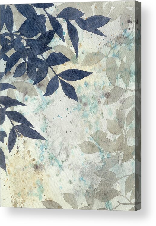 Abstract Acrylic Print featuring the painting Aquarelle Shadows I by Megan Meagher
