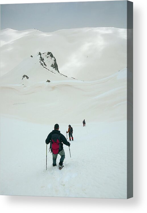 Ski Pole Acrylic Print featuring the photograph Bajada by Naturaleza