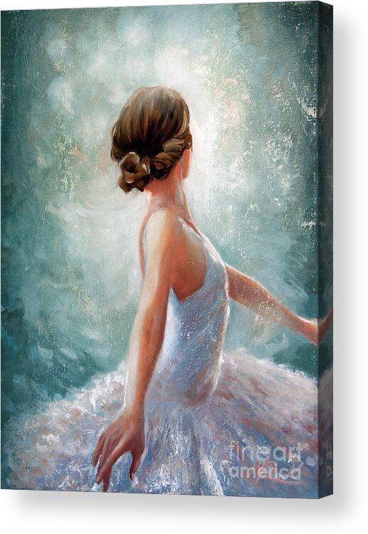 Ballerina Dazzle Acrylic Print featuring the painting Ballerina Dazzle by Michael Rock