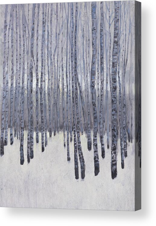 Landscapes Seascapes Acrylic Print featuring the painting Bare Trees In Winter I by Tim Otoole