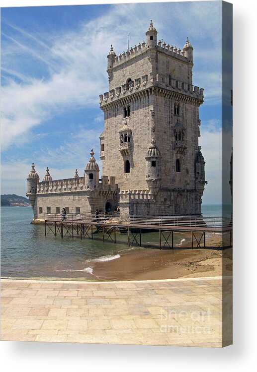 Portugal Acrylic Print featuring the photograph Belem Tower of Discovery by Nieves Nitta