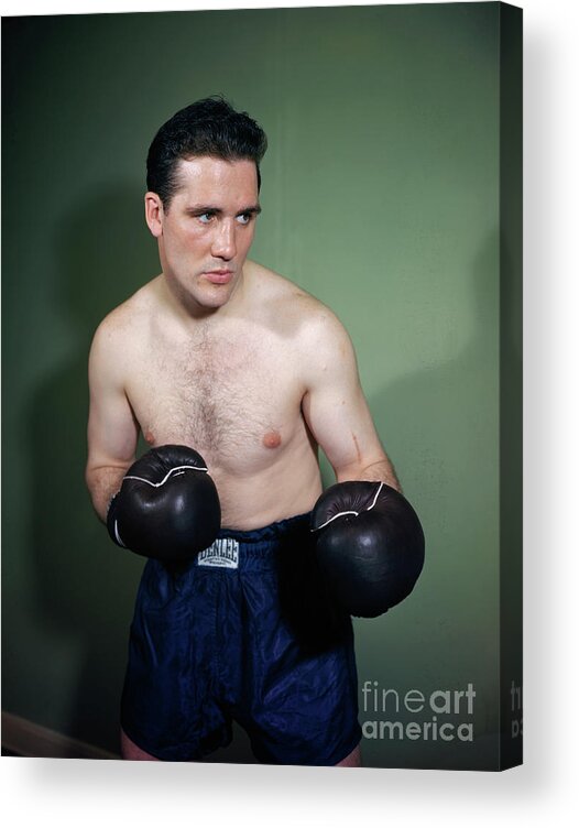 People Acrylic Print featuring the photograph Billy Conn Posing In Boxing Attire by Bettmann