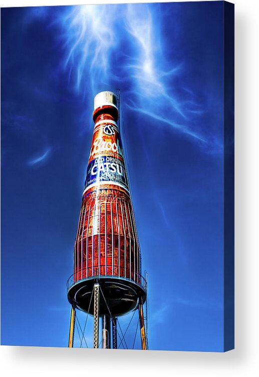 Americana Acrylic Print featuring the photograph Brooks Catsup Bottle Water Tower by Robert FERD Frank