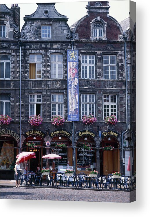Scenics Acrylic Print featuring the photograph Cafe, Place De Heros, Arras, Pas De by P A Thompson