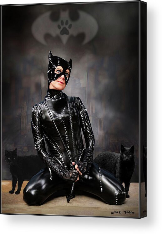 Cat Acrylic Print featuring the photograph Cats Meow by Jon Volden