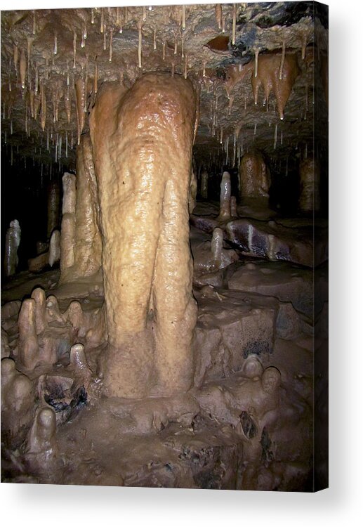 Cave Formation Acrylic Print featuring the photograph Cave Formations, Ozarks by Dante Fenolio