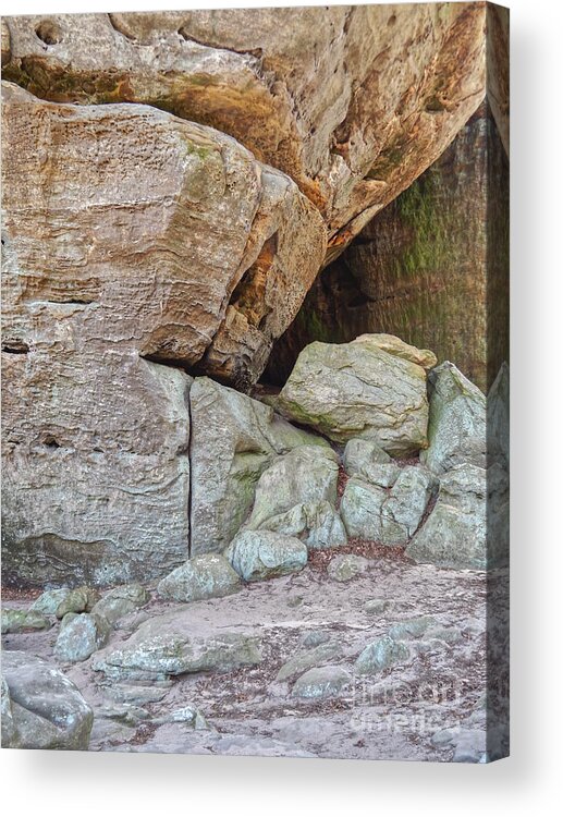 Cliff Acrylic Print featuring the photograph Cave In A Cliff by Phil Perkins