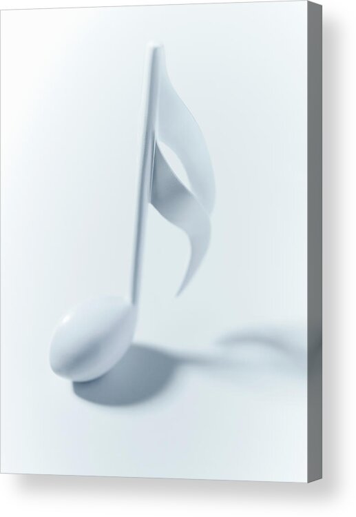Vertical Acrylic Print featuring the photograph Close Up Of Semiquaver Musical Note On by Adam Gault
