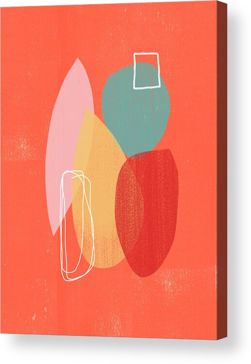 Modern Acrylic Print featuring the mixed media Coral Modern Abstract 1- Art by Linda Woods by Linda Woods