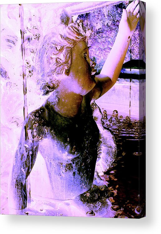 Water Acrylic Print featuring the mixed media Cupid by Giorgio Tuscani