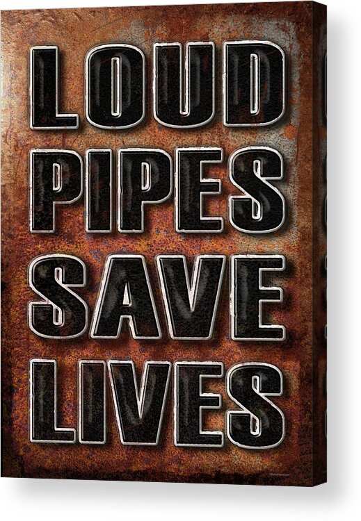 D100752 - Loud Pipes Saves Acrylic Print featuring the digital art D100752 - Loud Pipes Saves by Retroplanet