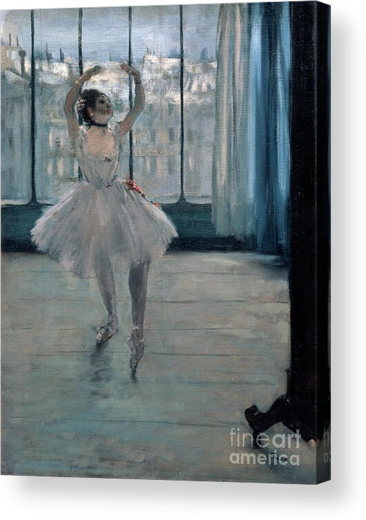 Ballet Dancer Acrylic Print featuring the drawing Dancer At The Photographer, 1875 by Heritage Images