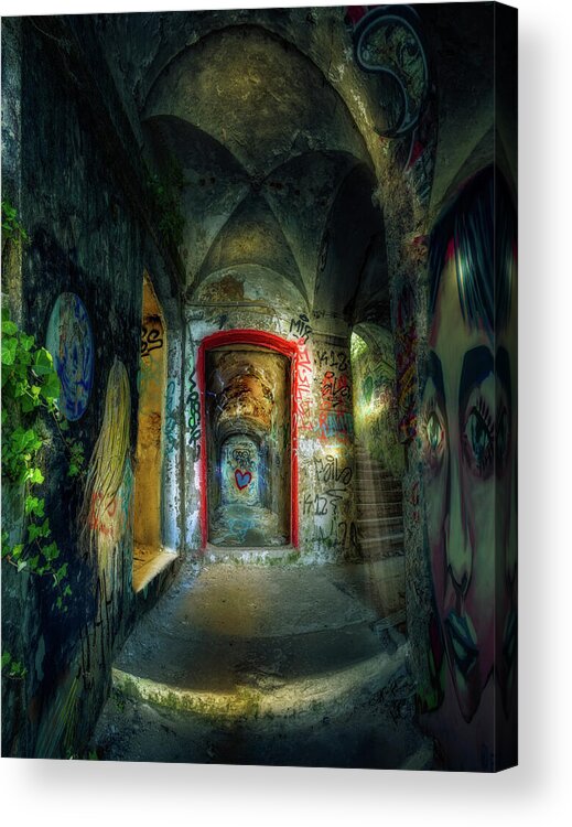 Prison Acrylic Print featuring the digital art Don't let the sunshine in by Micah Offman
